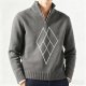 Fall Winter Men's Casual Warm Wool Sweater Thickened Insulated Woolen Pullover