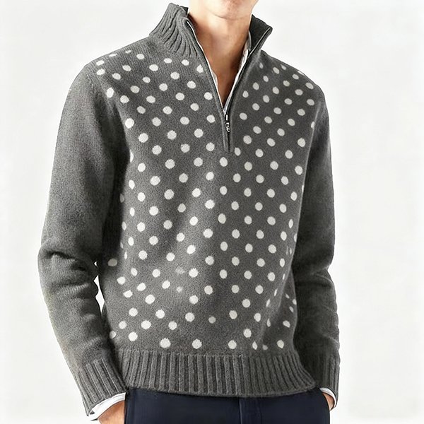 Autumn Winter Men's Daily Woolen Sweater Thick Warm Insulated Wool Sweater