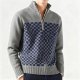 Fall Winter Men's Daily-Wear Wool Sweater Thick Warm Thickened Knitted Wool Sweater