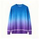 Men's Two-Tone Paneled Crew Neck Loose-Fit Knit Long Sleeve Sweater